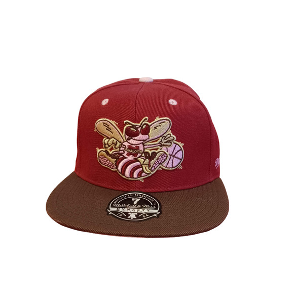 Mitchell & Ness Other - Mitchell & Ness Maroon Brown HWC Charlotte Hornets NBA Dynasty Fitted Mens 7 NWT
